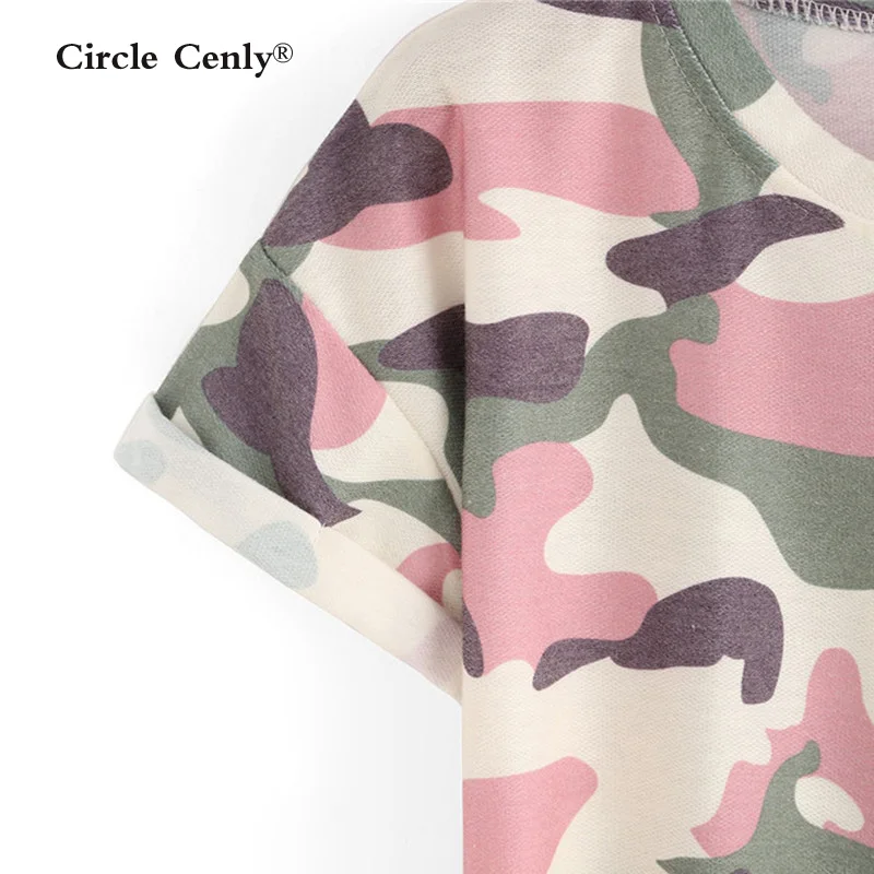 Для женщин Камуфляж Футболки с рукавом летучая мышь стрейч хлопок тройники