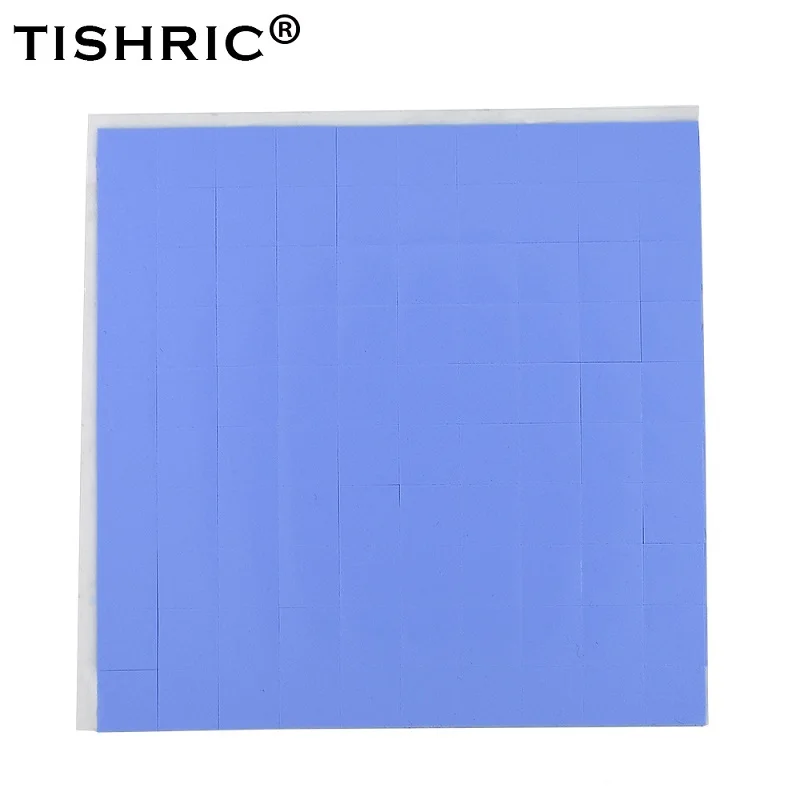 Cut TISHRIC 10 шт. 100*100*0,5 мм Проводящий силиконовый ПК Вентилятор Кулер GPU cpu прокладки для отвода тепла Радиатор смазка паста клей - Цвет лезвия: Cut