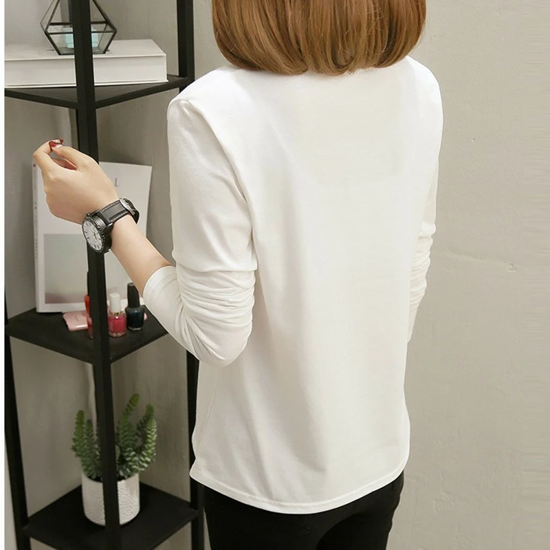 Poleras Mujer 2021 Harajuku футболка женская с длинным рукавом Осень Зима размера плюс Femme