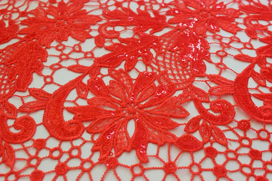 Блестящая кружевная ткань вышитая Цветочная одежда африканский гипюр отделка