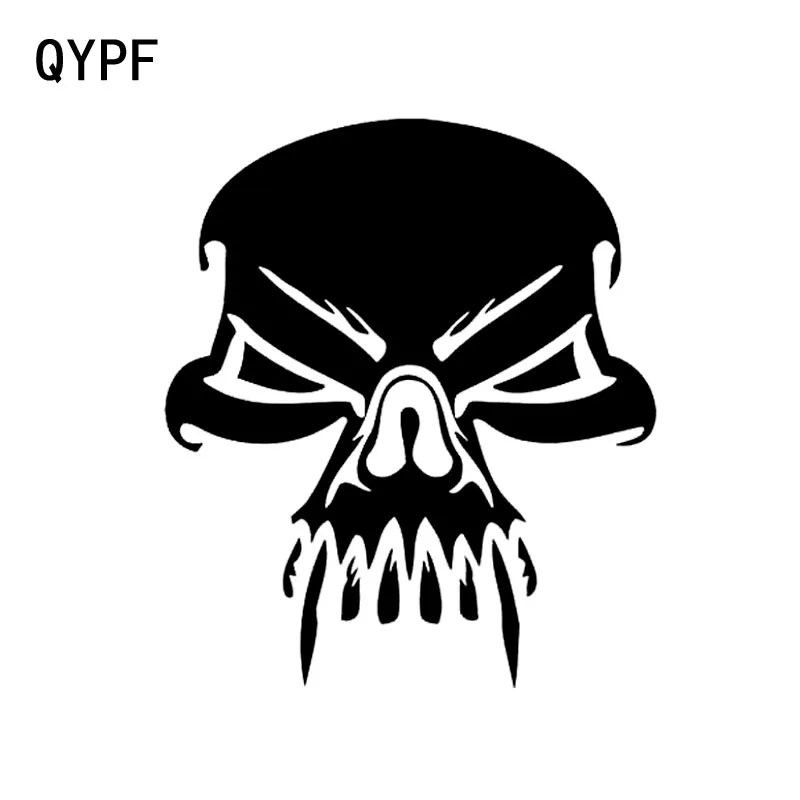 QYPF 13 7 см * 15 8 интересные милые маленькие зубы череп Графический стикер автомобиля