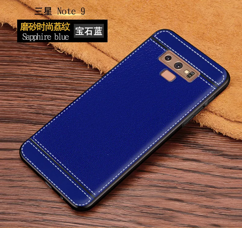 For Samsung Galaxy Note 9 SM-N960 SM-N9608 SM-N9600 SM-N960U Leather Case note Texture Soft TPU Cover | Мобильные телефоны и