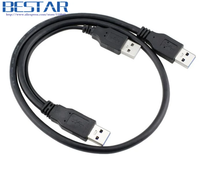 (200 шт./лот) USB 3 0 двойной 2x A Тип папа-папа AM удлинитель Y образный кабель с 2