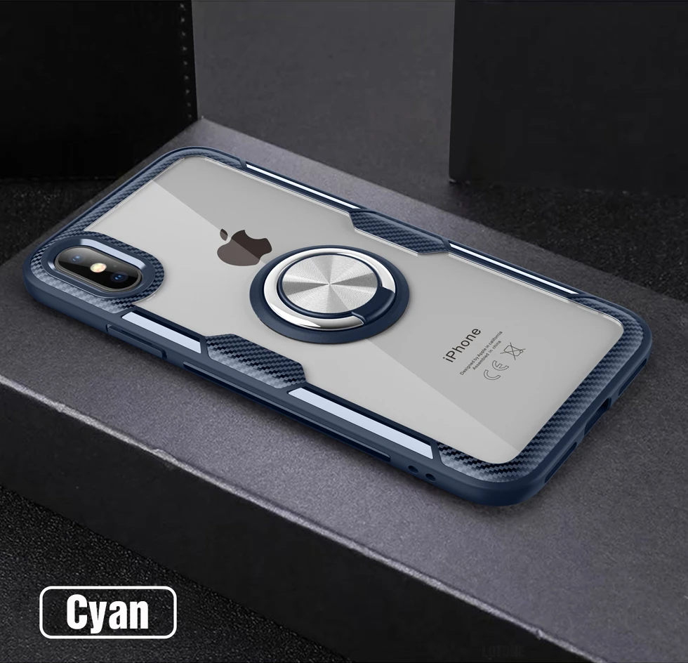 Чехол-подставка с кольцом для iPhone 11 Pro XS Max XR X 7 6 S 6 S 7Plus прозрачная Противоударная Броня задняя крышка iPhonex чехол iPhone7 чехол iPhone6