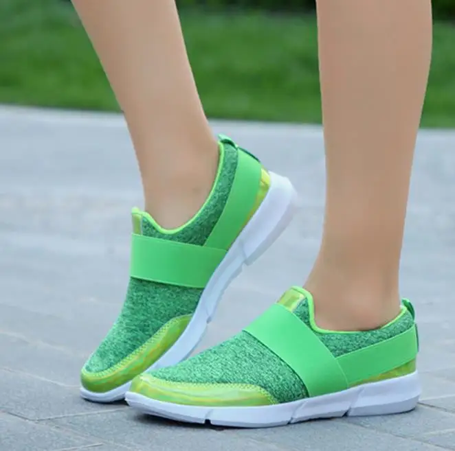Spring Autumn Women Slip On Loafers Ladies Casual Comfortable Flats Female Breathable Stretch Cloth Shoes Fashion Zapatillas | Обувь