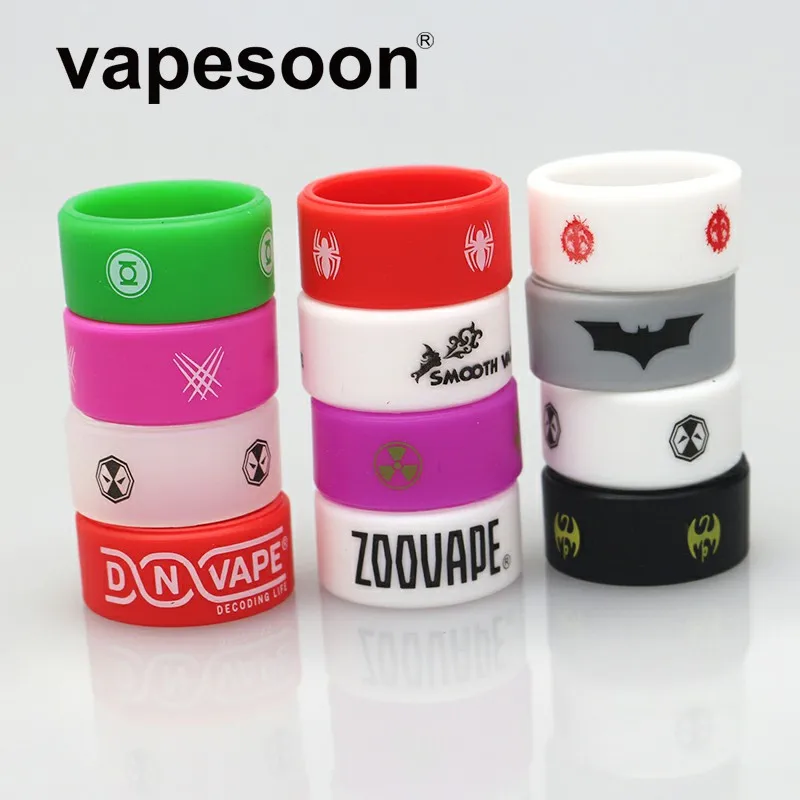 

Newest Design 50pcs 26*12*2 Non Slip Rubber Vape Band Ring For TFV12 TFV8 IJUST S TANK Colorful E Cigarette Vape Ring