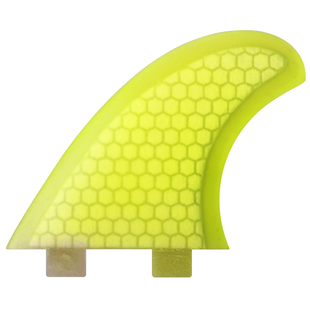 

Insurfin Profession Attractive FCS Base Honeycomb Yellow SQ Quad fin Set (4 PCS) Surfboard Fins