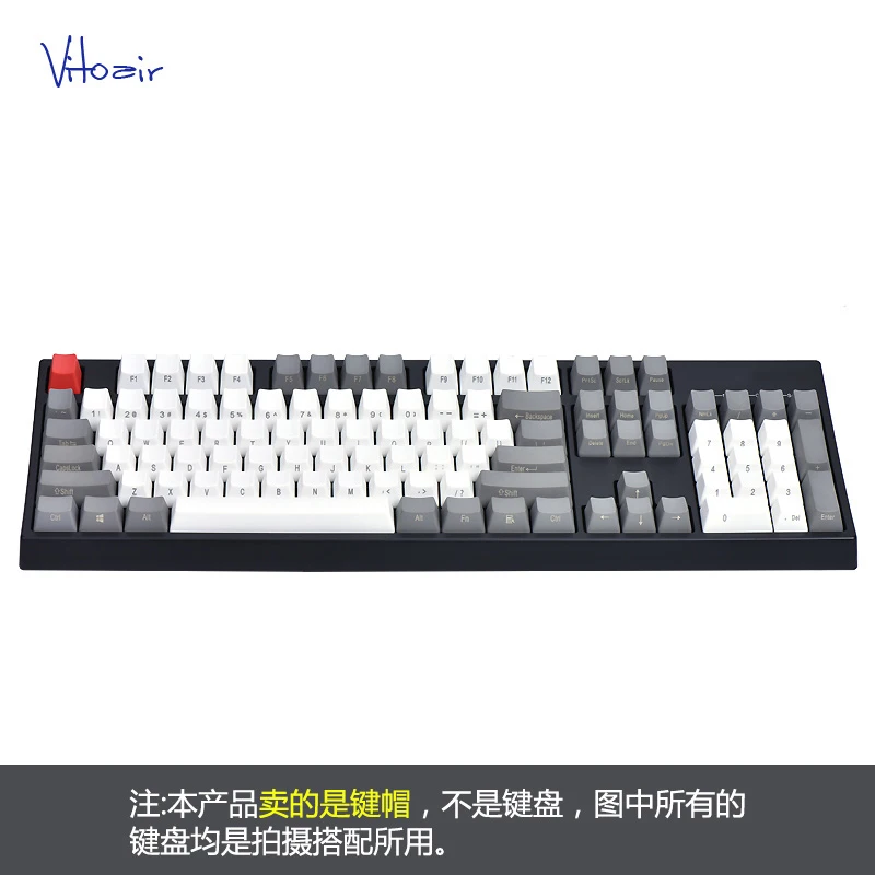 Верхнее/боковое печатное pbt keycap для механической клавиатуры 108 клавиш iso полный набор dolch keycaps ключи bfilco minila - Цвет: Side printed