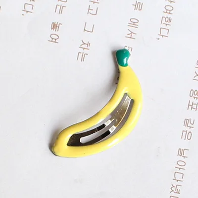 banana 10 шт. кавайные аксессуары для волос для детей, заколки для волос для девочек, заколки для волос, милые детские заколки для волос в форме фруктов - Цвет: banana