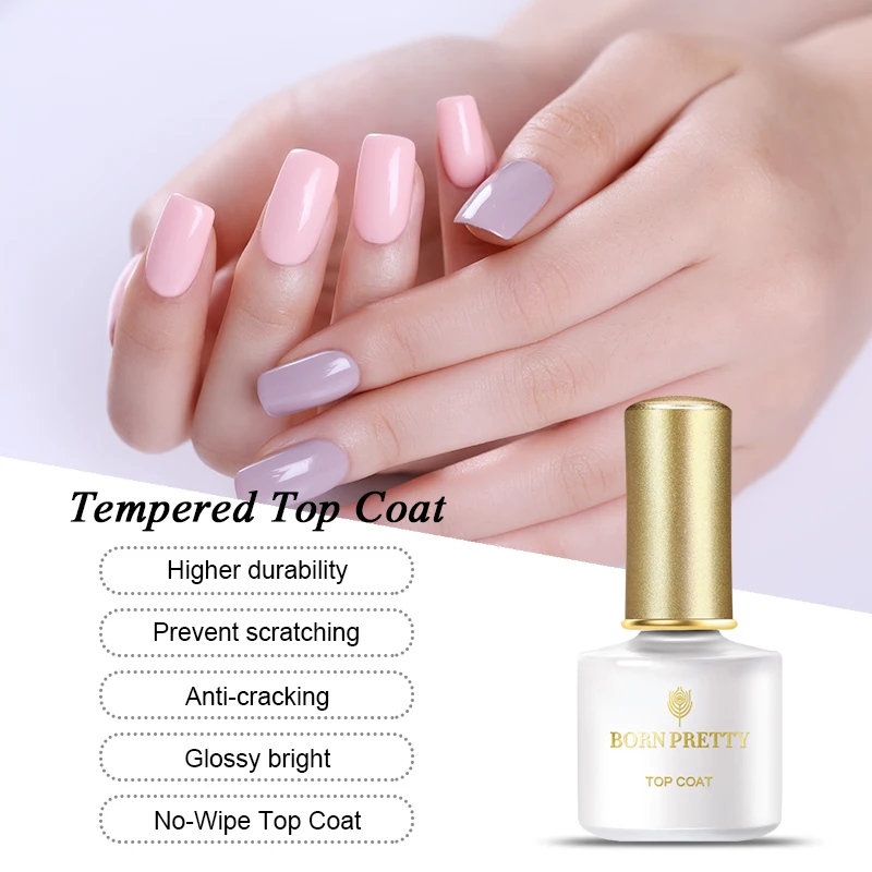 BORN PRETTY Base Top Coat Gel Nail Polish 6ml Matte Gel Gel Varnish Manicure Reinforcement Gel Peel Off Varnishe Nail Art Design