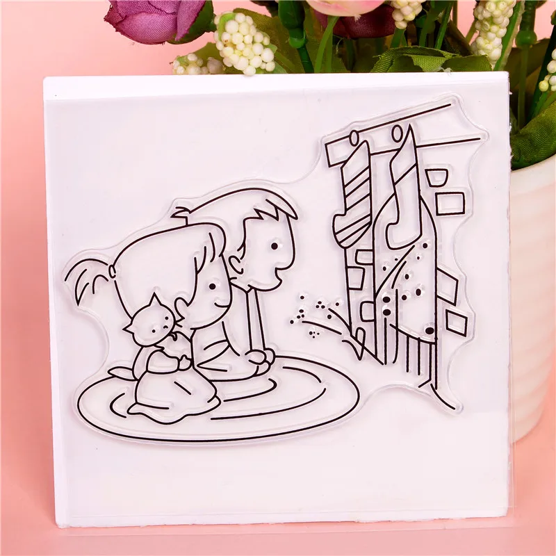 2019 Новое поступление для мальчиков и девочек прозрачный штампы DIY Изготовление