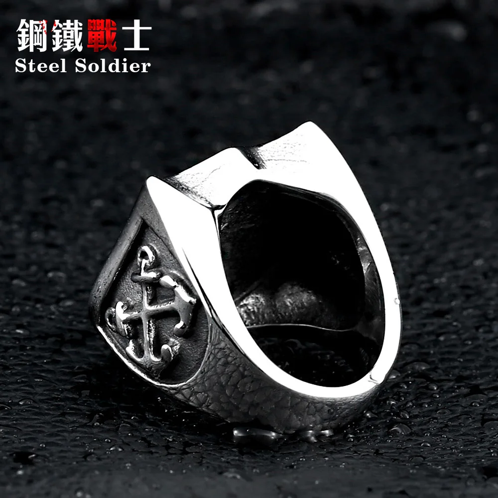 Стальной солдат Горячая продажа кольцо якоря из нержавеющей стали популярное