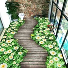 Настенная 3D обои, цветы, тропа, деревянный мост, напольная плитка, картина, наклейка, балкон, гостиная, ПВХ, водонепроницаемая настенная бумага