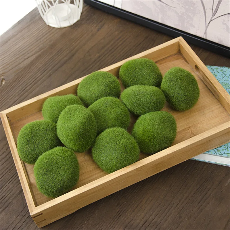 12pcs B2 1 сумка искусственный зеленый мох шар искусственный камень имитация завод DIY Украшение для магазина окна отеля дома офиса Завод Настенный декор - Цвет: 12pcs B2