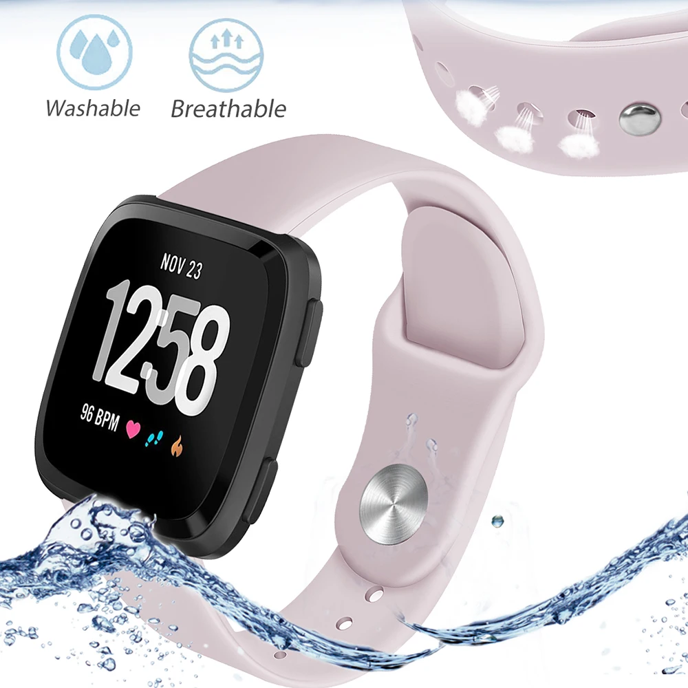 Мягкий Силиконовый Браслет для Fitbit Versa, сменные спортивные часы-браслет, аксессуары для ремешка, ремешок для часов для Fitbit versa lite