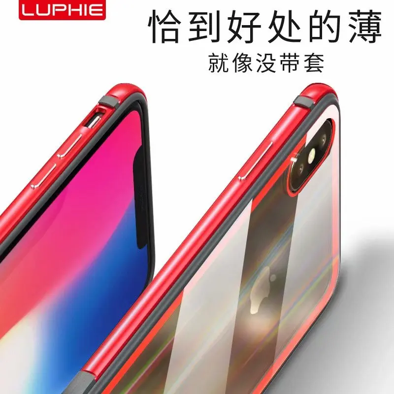 Чехол Luphie для iPhone XR чехол XS Max роскошный Алюминиевый металлический бампер рамка и