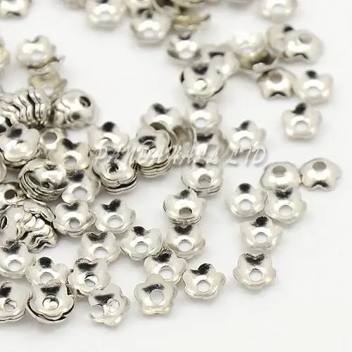 Серебристый оттенок латунные бусины разделители для цветов фурнитура ювелирных