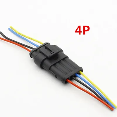 4P 1 комплект 1/2/3/4/5/6 Pin AMP 1,5 мужского и женского разъем автомобильного Водонепроницаемый Разъемы разъем лампы для автомобиля - Цвет: 4P