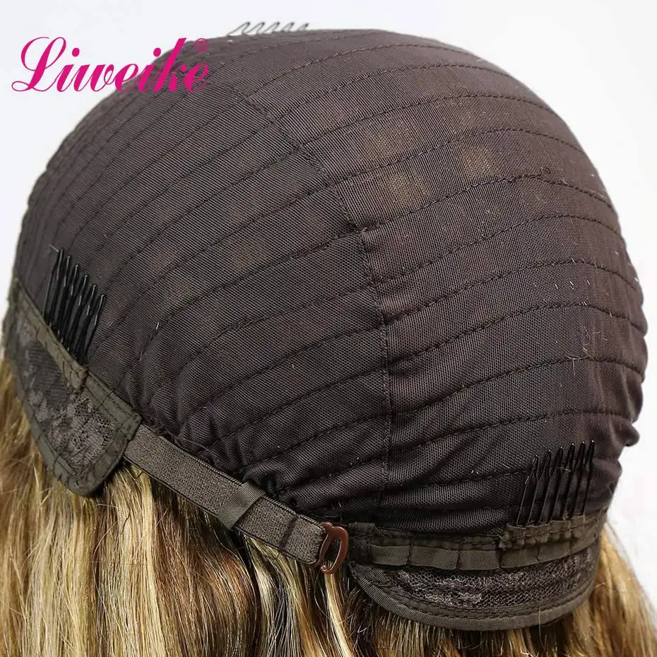 Liweike P4/27 цвет прямой 4*4 парик на шнурке 100% Remy человеческие волосы 18 20 22 дюйма без