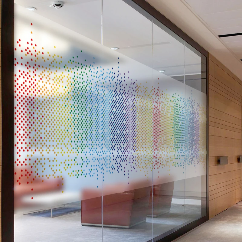 Новая креативная Трехцветная мозаика стеклянная пленка наклейка на окно