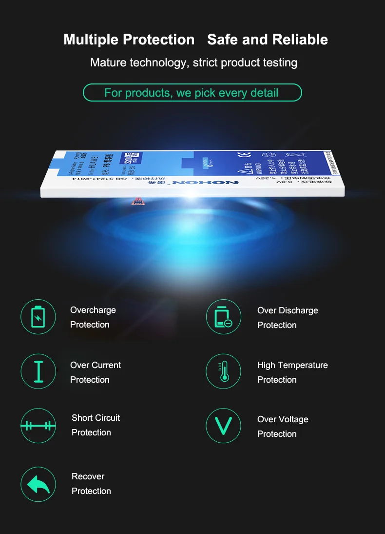 NOHON батарея для Huawei P8 Lite P9 Lite P10 Lite аккумулятор Honor 8 9 5s HB3742A0EZC HB3447A9EBW Замена батареи литий-полимерные батареи