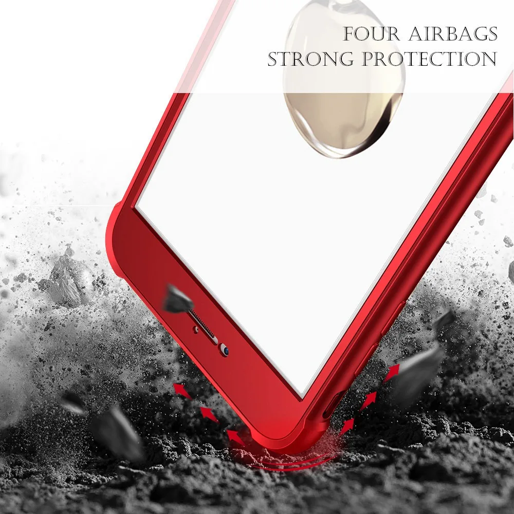 FLOVEME Shockproof Cases For iPhone 6 6S Plus Case Luxury 360 Full Body Coverage Airbag 7 8 coque |