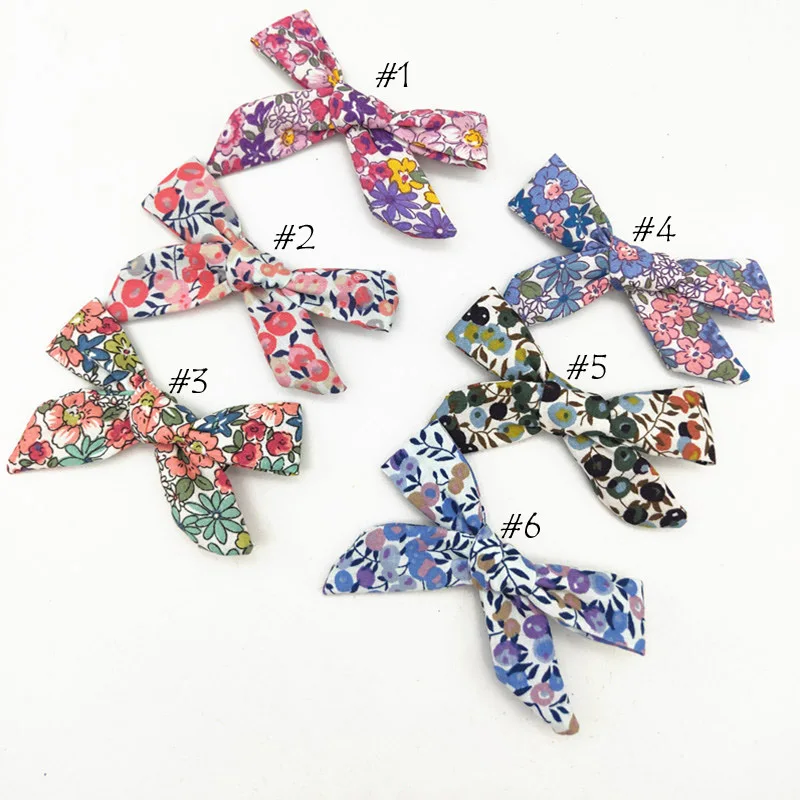 with hair clips 12 шт./партия, Винтажные заколки для волос или повязки на голову с цветочным узором и бантом для маленьких девочек, заколки для волос с бантом для школьниц, вы выбираете цвета - Цвет: with hair clips