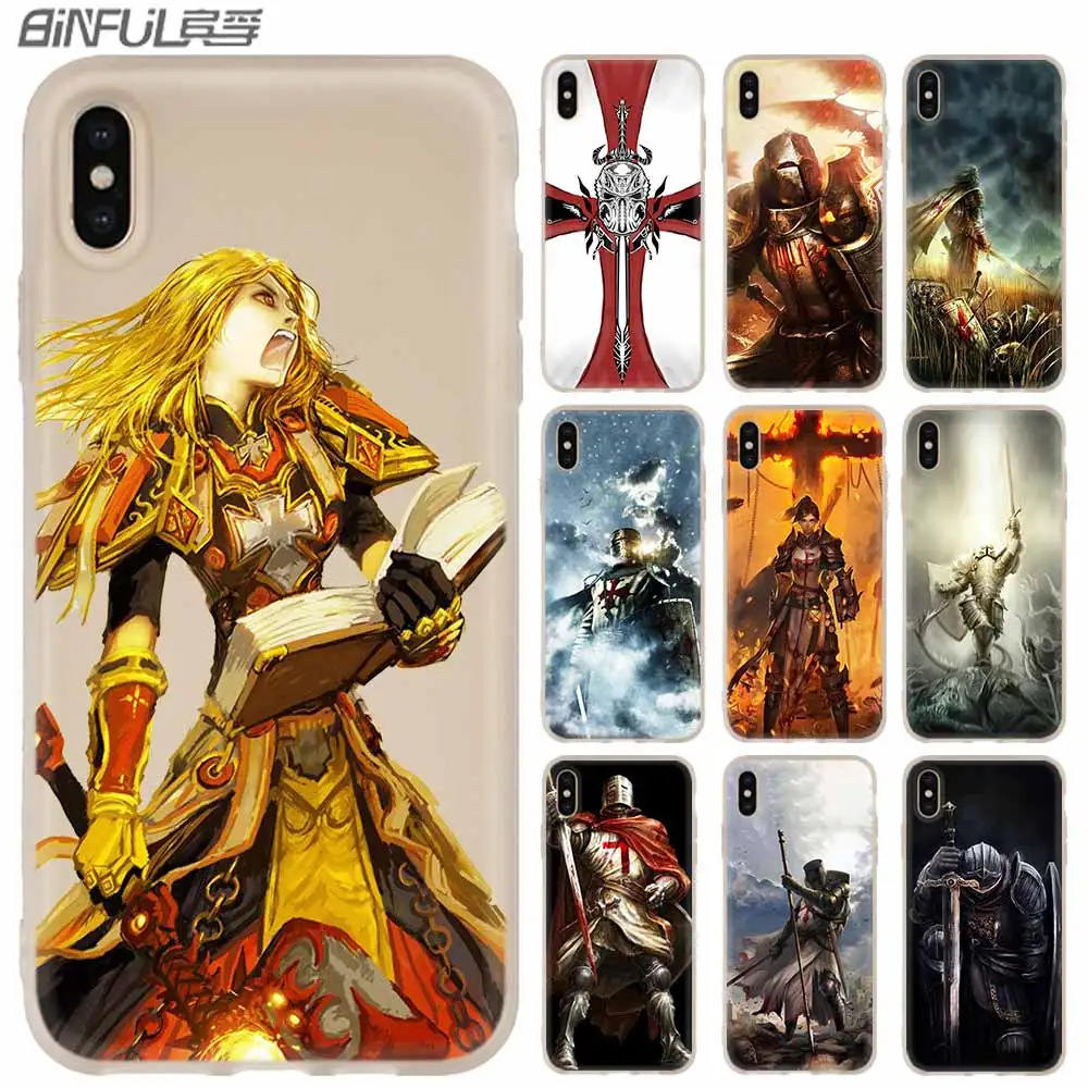 Силиконовый мягкий чехол crusaders для iPhone 11 12 Pro X XS Max XR iphone 8 7 6 Plus 5 5s SE 2020|Бамперы| |