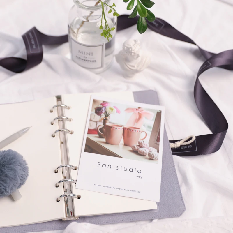 A5 A6 Kawaii, милая тканевая записная книжка в горошек, школьные офисные канцелярские принадлежности, пустая линия, сетка в горошек, планировщик, 6 отверстий, спиральное кольцо, связующее