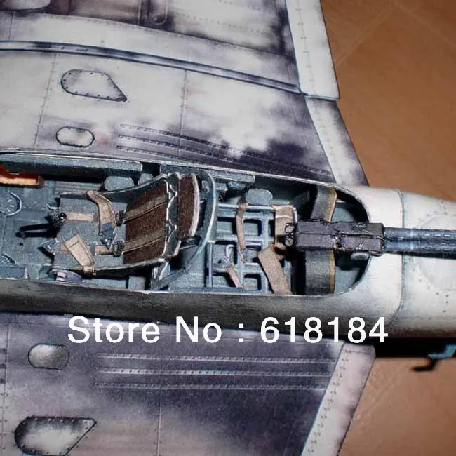 Бесплатная отправка бумажная модель самолета 43 см размах крыльев 1:33 вторая