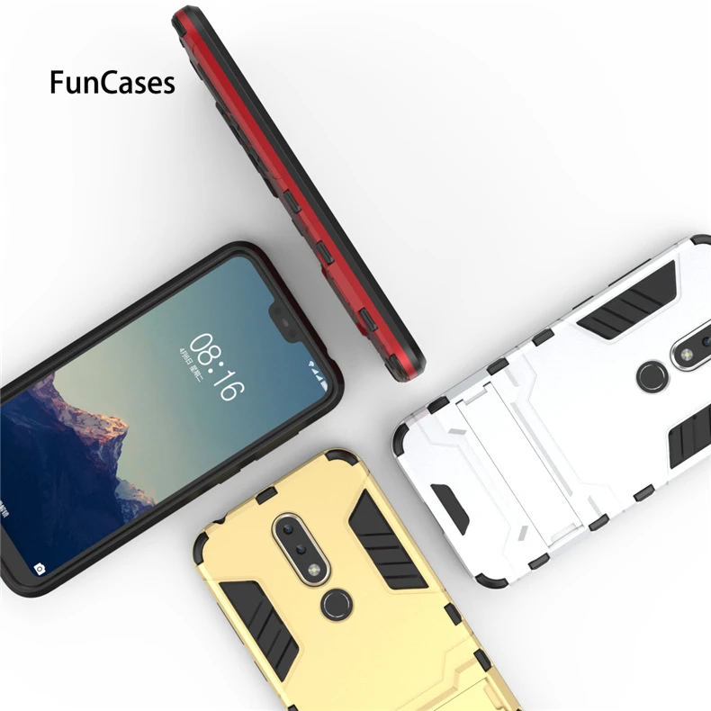 Для NOKIA X6 2 в 1 невидимый кронштейн чехол для телефона Железный человек Nokia падение