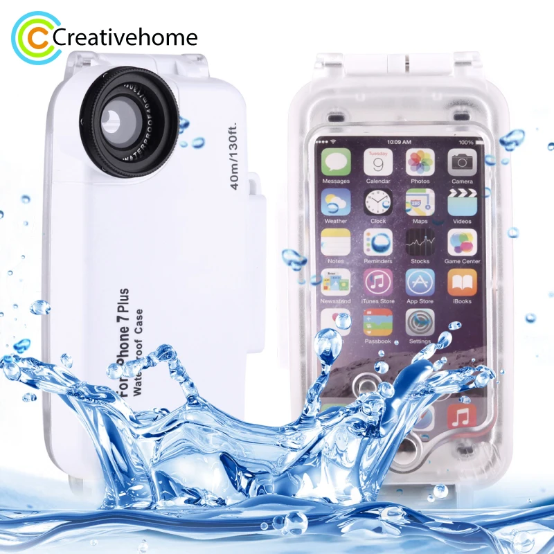 For iPhone 8 Plus Case Water Proof Underwater 40m Waterproof Diving Housing PC + ABS Protective 6s 7 Coque | Мобильные телефоны и