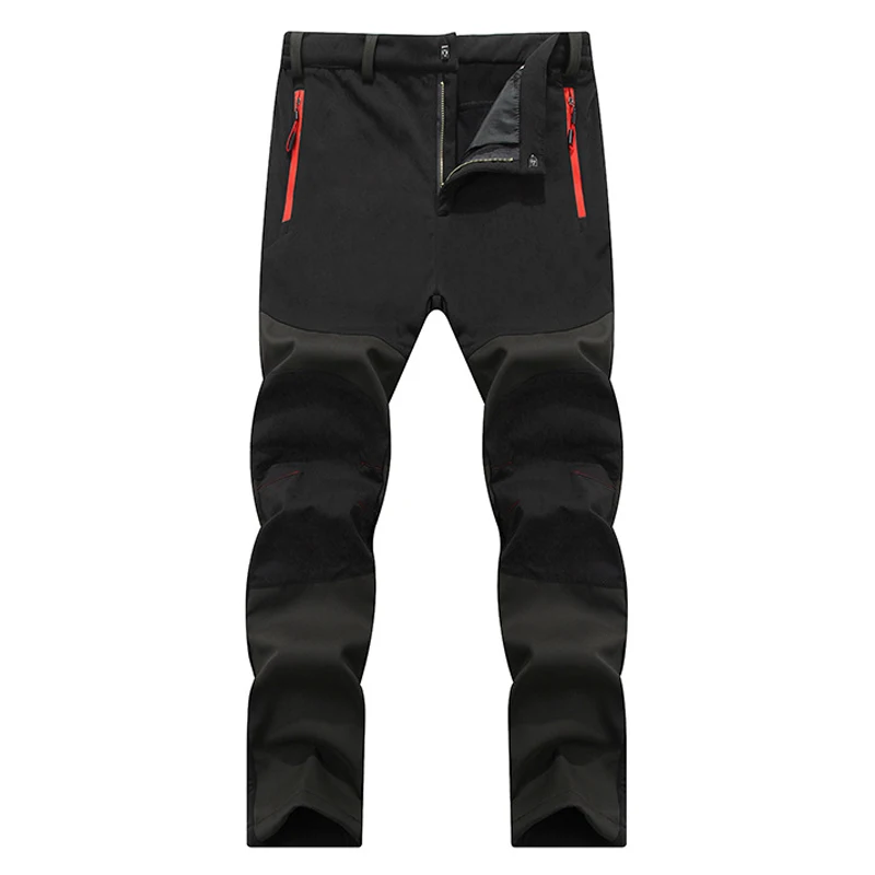 Autumn Winter Outdoor Thick Velvet Warm Hiking Pants Waterproof Softshell Trekking Skiing Camping Fishing Sports Trousers | Спорт и