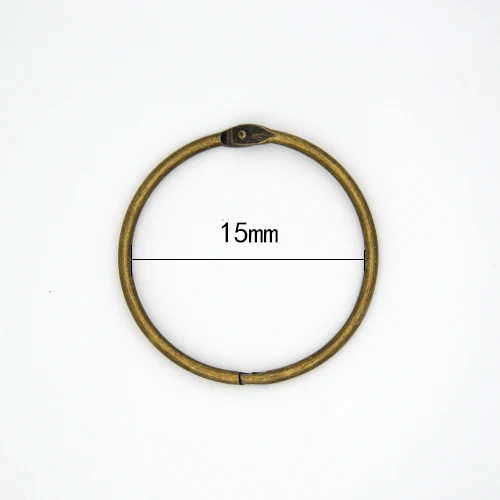 15mm Высокое качество от 2 до 10 лет, шт./компл. металлическое кольцо Binder15-76 мм альбомы сделай сам с отрывными листами книги обручи открытие вязка уп фотоальбом офисные туфли - Цвет: 15mm