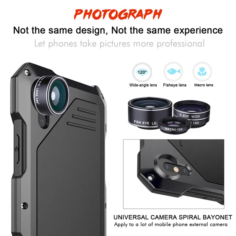 Чехол для телефона с фотографом объективом iPhone 7 8 6s Plus Макро Рыбий глаз широким