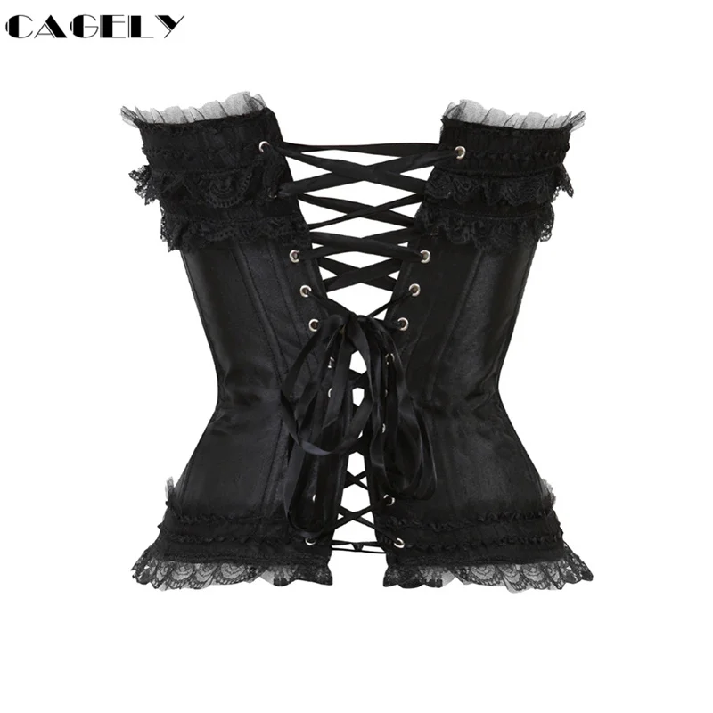 Атласный корсет топ шнуровка бюстье сексуальное свадебное нижнее белье тонкая