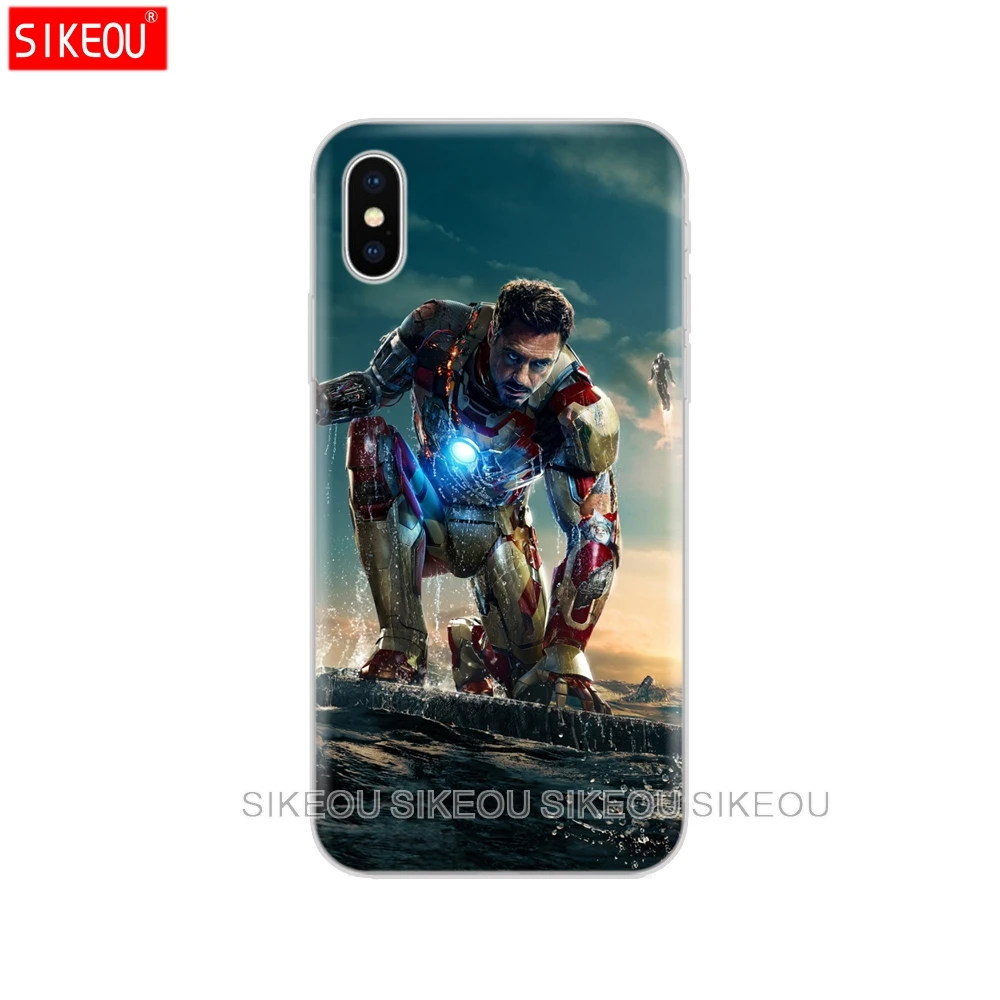 10880 Чехол для iphone 5S, se 4 4S 6s 6 7 8 plus чехол для iphone X XS XR XS MAX чехол Marvel мстители супергерой Капитан Железный человек танос - Цвет: 10880