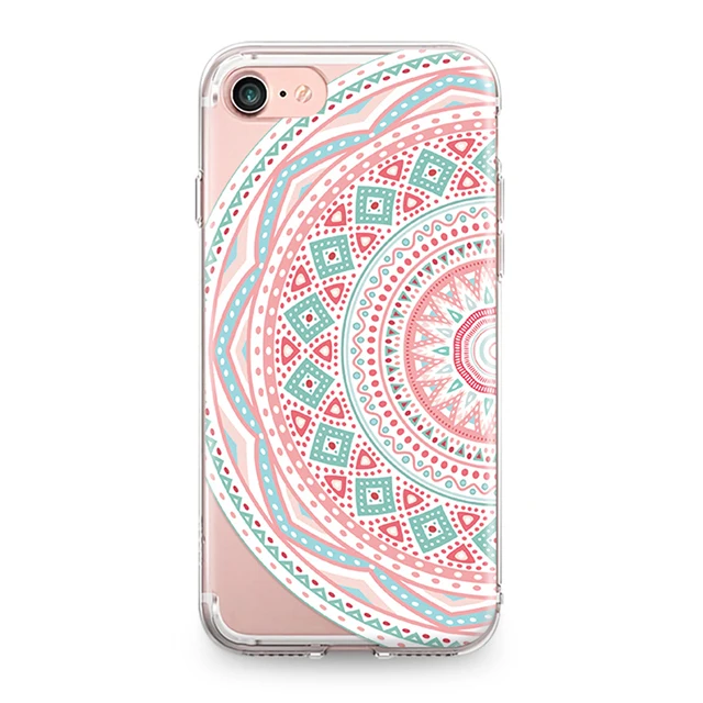 Мягкий ТПУ чехол для телефона для Iphone 4, 4S, 5, 5S, 5C, SE, 6, 6 S, 7, 8 Plus, X, XR, XS, Max, мандала, Цветочный, этнический узор, силиконовый чехол - Цвет: 1127