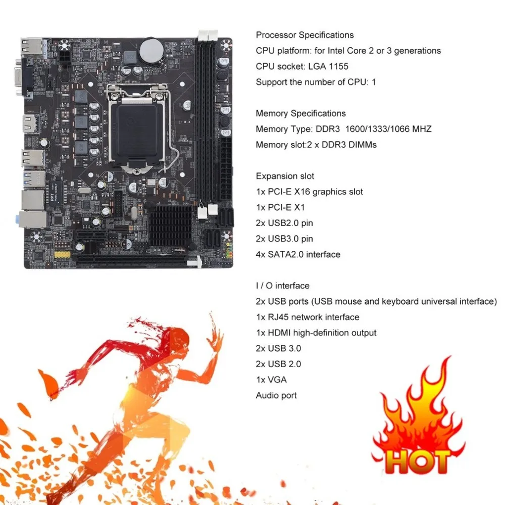 Материнская плата Intel B75 настольный компьютер материнская плата DDR3 LGA 1155 для Intel B75 настольная материнская плата прочный компьютер аксессуары