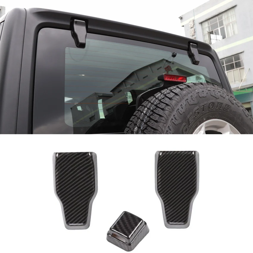 For Jeep Wrangler JL 2018+ Car Rear Window Hinge and Rain Wiper Nozzel Decoration Cover Trim Styling 3Pcs/set Chrome ABS | Автомобили и