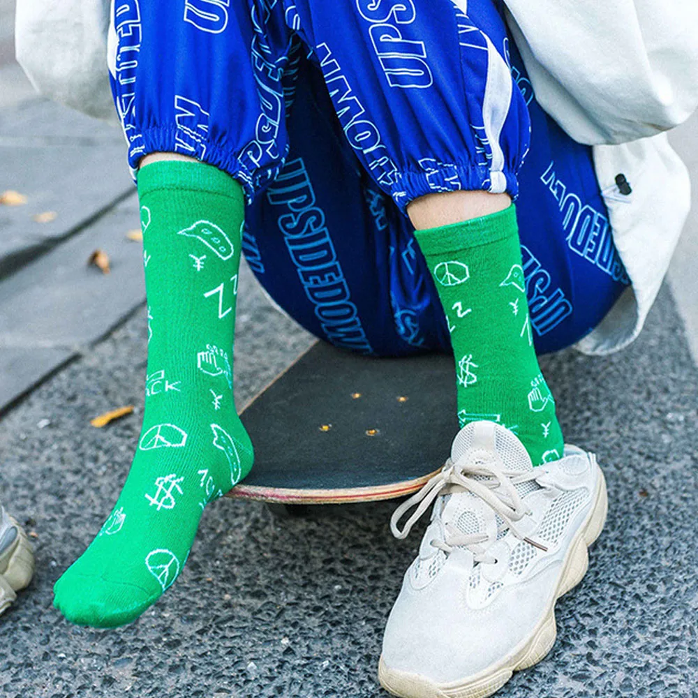 1 пара детских хлопковых колготок Для Женщин Носки с рисунком из мультфильма