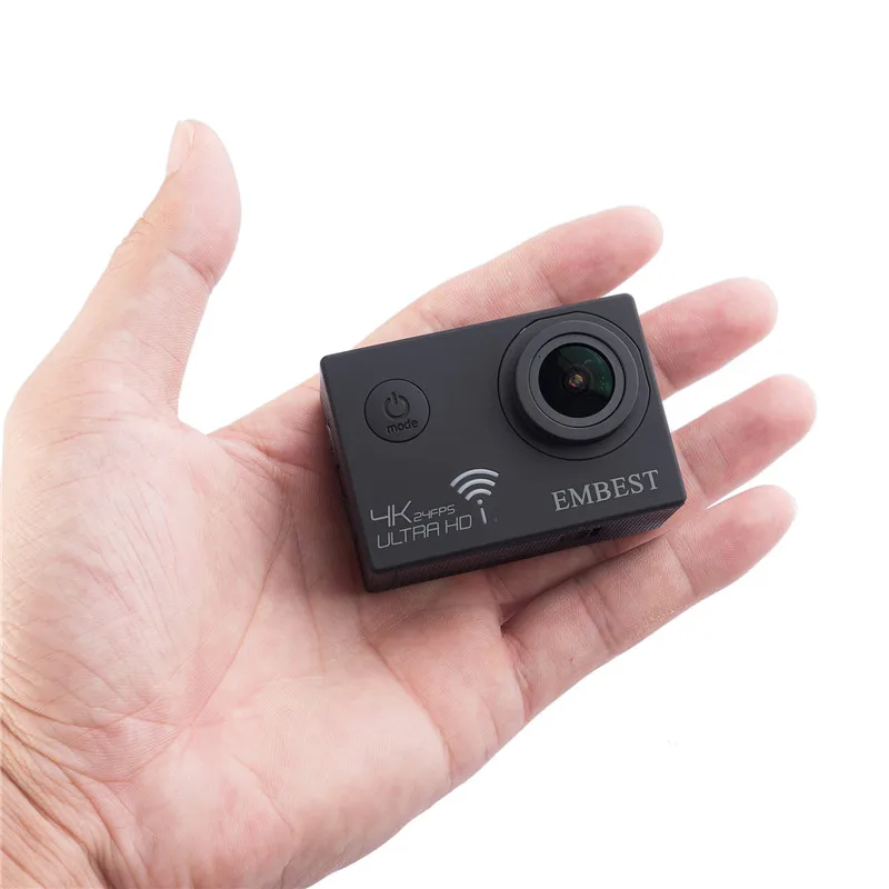 EMBEST 4K Wifi Экшн камера с гироскопом ночного видения Ultra HD 4 K/24fps 1080p @ 60fps 2 0 дюймов 170D