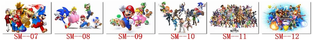 Пользовательские холст настенные фрески Соник плакат с ежом Super Smash Bros обои Sonic украшения игры Марио наклейки#0486
