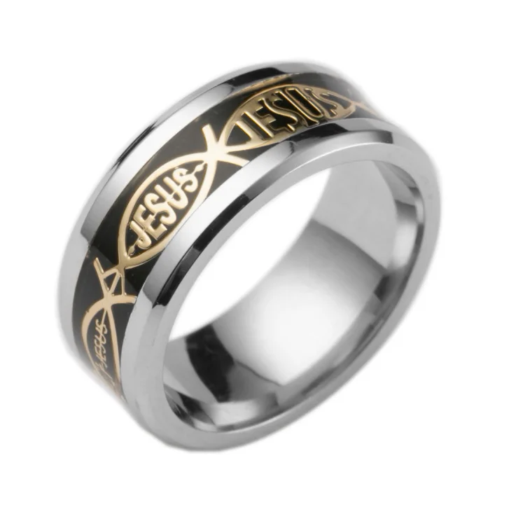 VowBro hot wind religious Christian Jesus JESUS titanium ring letter hand jewelry wholesale | Украшения и аксессуары