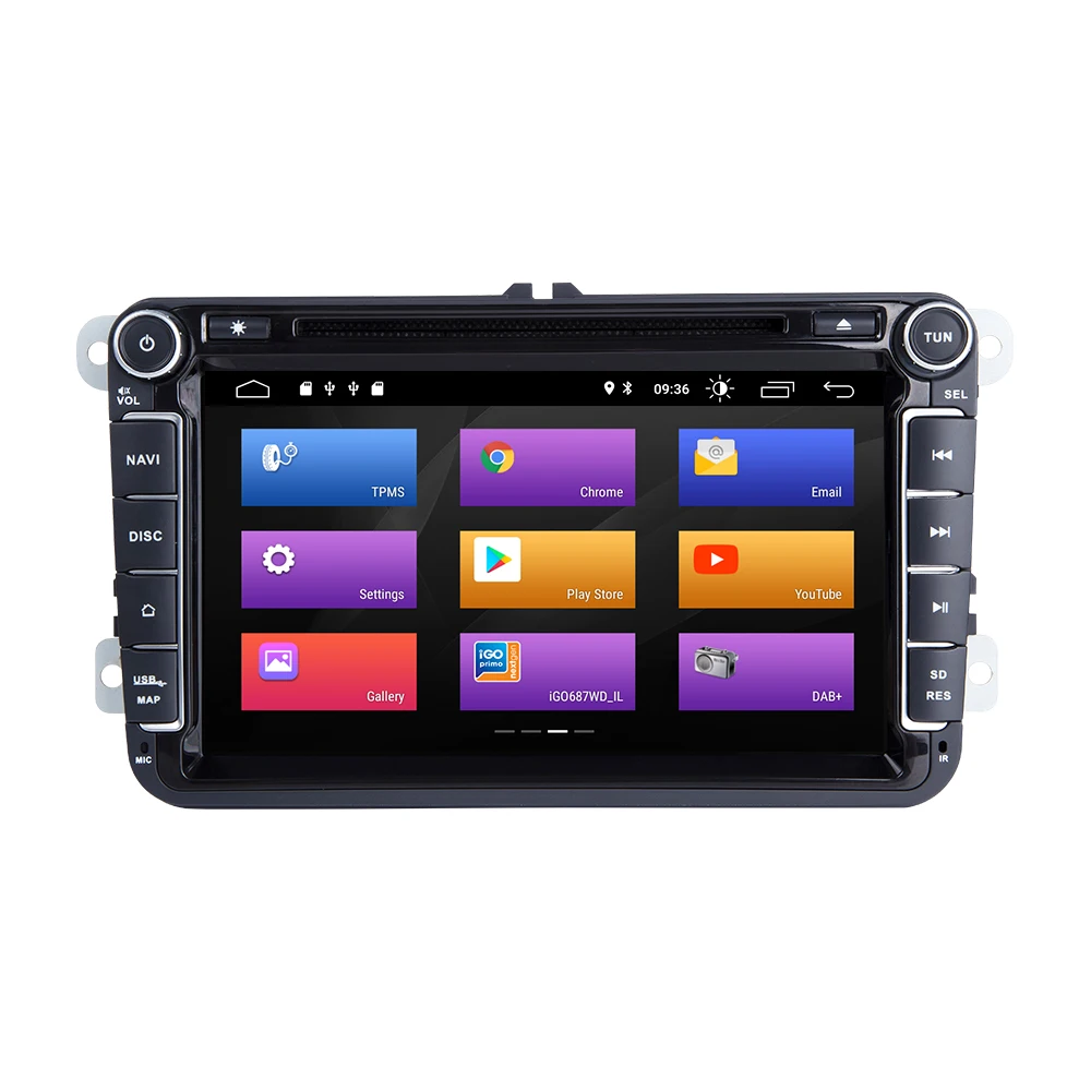 Josmlie Авторадио 2din Android 9 0 Автомобильный DVD плеер для VW Passat B6 CC Amarok Volkswagen Skoda Octavia 2 Superb