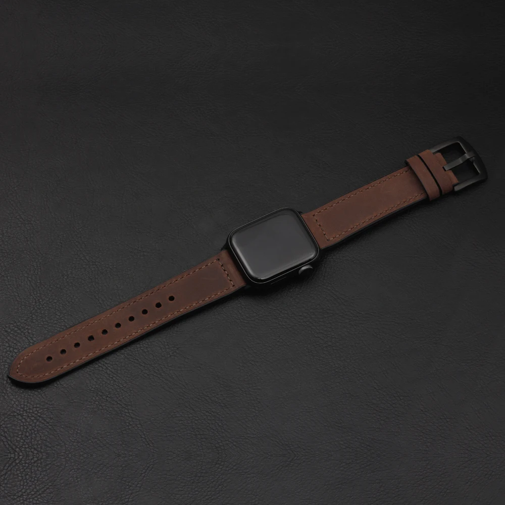 ZLIMSN Гибридный спортивный ремешок для Apple Watch, винтажный кожаный ремешок, сменный ремешок, устойчивый к поту, классический iwatch, серия 4, 3, 44 мм, 42 мм