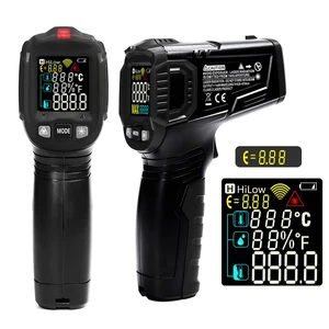 Бесконтактный инфракрасный термометр цифровой измерение температуры Многофункциональный ИК-лазерный термометр влажности пистолет-50-600 градусов