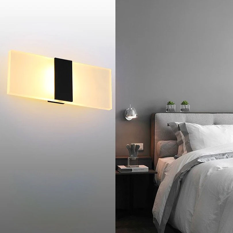 3 Вт/5 Вт/6 Вт led акриловые настенный светильник AC85-265V Настенные Бра Лампа декоративная Гостиная спальня коридор настенные светильники