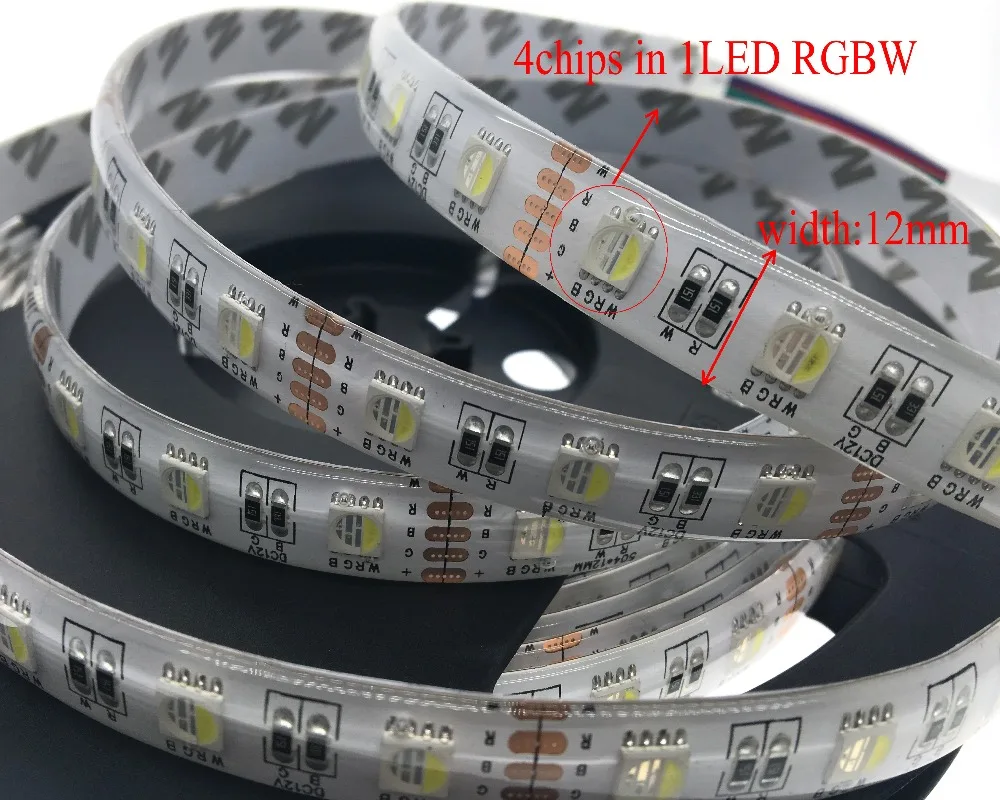 4 в 1 RGBW Светодиодная лента 5050 гибкий свет RGB + белый/RGB теплый белый цвета