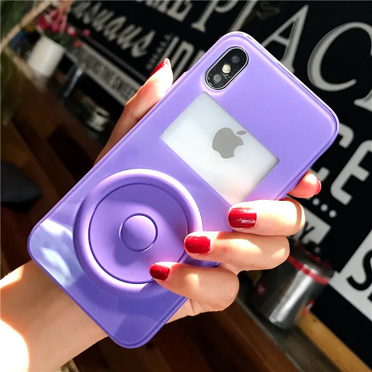 iToncs Japan Retro Mini Handheld Ipod Mp3 Players Soft TPU Phone Case for Iphone 6 6s 7 8 Plus X XR XSMAX Gift Solid Back Covers |